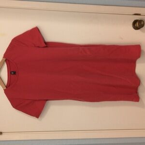 Zara Peachy Pink Nylon Blend Short Sleeves & Pockets Mini T-Shirt Dress Size M